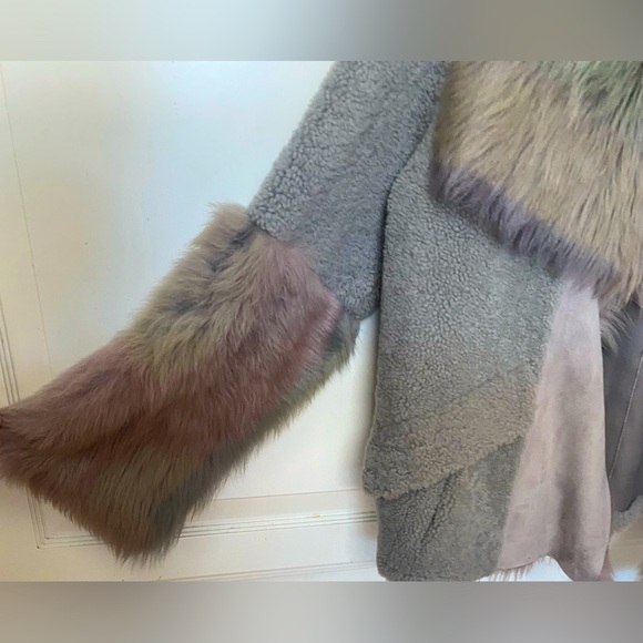 NOUR HAMMOUR OMBRÉ SHEARLING JACKET - Picture 8 of 10